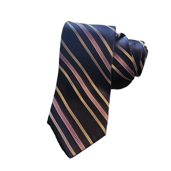 Michael Kors Purple Stripe Tie Designer - Picture 1 of 3